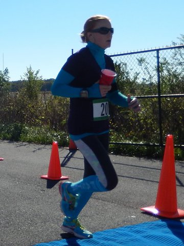Action from the Finish Line of Hoosier Burn Camp 5K Run : Saturday October 4, 2014