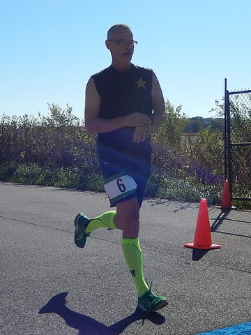 Action from the Finish Line of Hoosier Burn Camp 5K Run : Saturday October 4, 2014