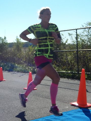 Action from the Finish Line of Hoosier Burn Camp 5K Run : Saturday October 4, 2014