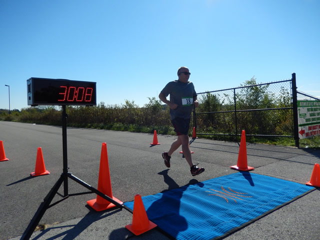 Action from the Finish Line of Hoosier Burn Camp 5K Run : Saturday October 4, 2014