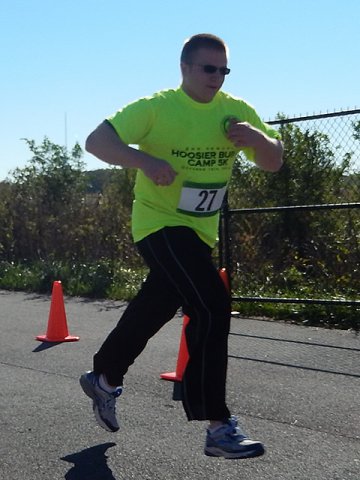 Action from the Finish Line of Hoosier Burn Camp 5K Run : Saturday October 4, 2014