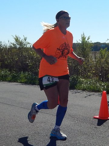 Action from the Finish Line of Hoosier Burn Camp 5K Run : Saturday October 4, 2014