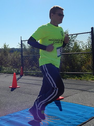 Action from the Finish Line of Hoosier Burn Camp 5K Run : Saturday October 4, 2014