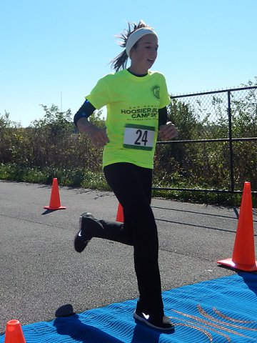 Action from the Finish Line of Hoosier Burn Camp 5K Run : Saturday October 4, 2014