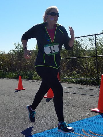 Action from the Finish Line of Hoosier Burn Camp 5K Run : Saturday October 4, 2014