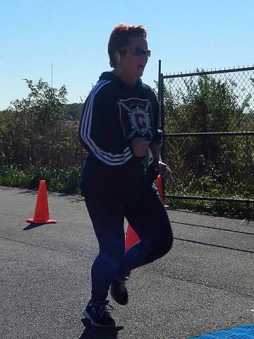 Action from the Finish Line of Hoosier Burn Camp 5K Run : Saturday October 4, 2014