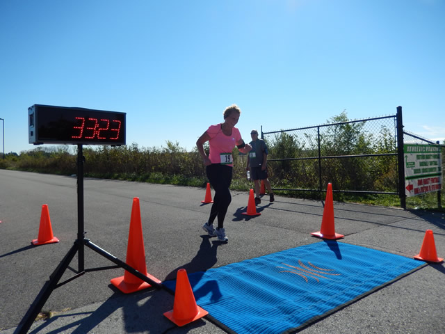 Action from the Finish Line of Hoosier Burn Camp 5K Run : Saturday October 4, 2014