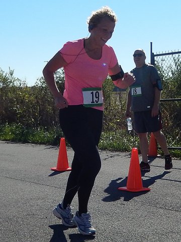 Action from the Finish Line of Hoosier Burn Camp 5K Run : Saturday October 4, 2014