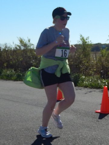 Action from the Finish Line of Hoosier Burn Camp 5K Run : Saturday October 4, 2014