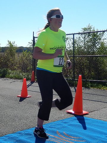 Action from the Finish Line of Hoosier Burn Camp 5K Run : Saturday October 4, 2014
