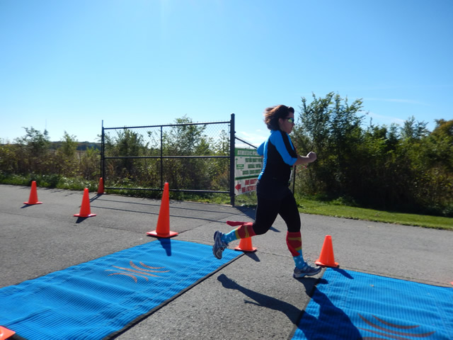 Action from the Finish Line of Hoosier Burn Camp 5K Run : Saturday October 4, 2014