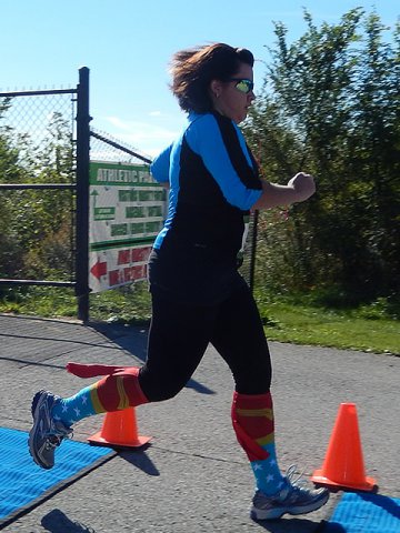 Action from the Finish Line of Hoosier Burn Camp 5K Run : Saturday October 4, 2014
