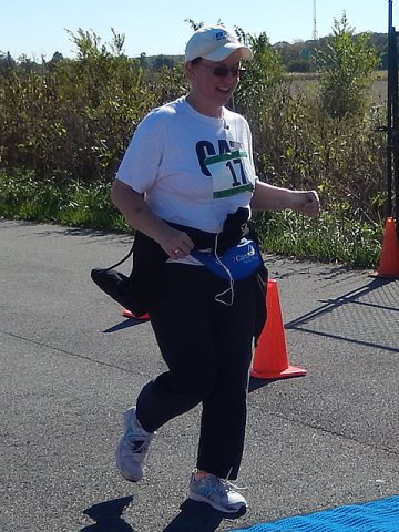 Action from the Finish Line of Hoosier Burn Camp 5K Run : Saturday October 4, 2014