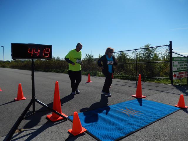 Action from the Finish Line of Hoosier Burn Camp 5K Run : Saturday October 4, 2014
