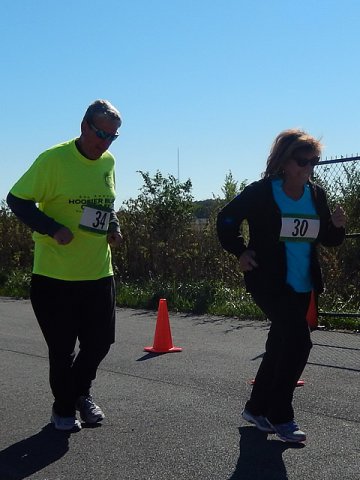 Action from the Finish Line of Hoosier Burn Camp 5K Run : Saturday October 4, 2014