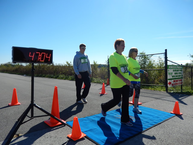 Action from the Finish Line of Hoosier Burn Camp 5K Run : Saturday October 4, 2014
