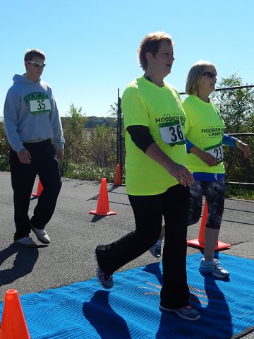 Action from the Finish Line of Hoosier Burn Camp 5K Run : Saturday October 4, 2014
