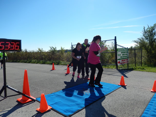 Action from the Finish Line of Hoosier Burn Camp 5K Run : Saturday October 4, 2014