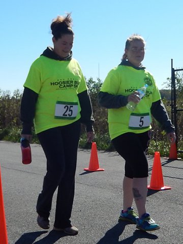 Action from the Finish Line of Hoosier Burn Camp 5K Run : Saturday October 4, 2014