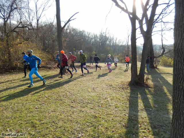 Starting the Parade Loop of Devonian Fall 50-Km : Saturday November 15, 2014