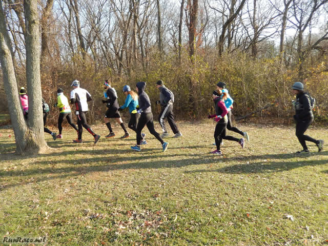 Starting the Parade Loop of Devonian Fall 50-Km : Saturday November 15, 2014