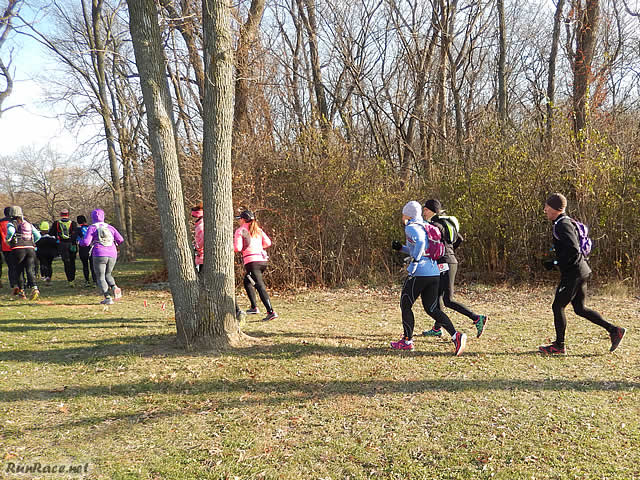 Starting the Parade Loop of Devonian Fall 50-Km : Saturday November 15, 2014