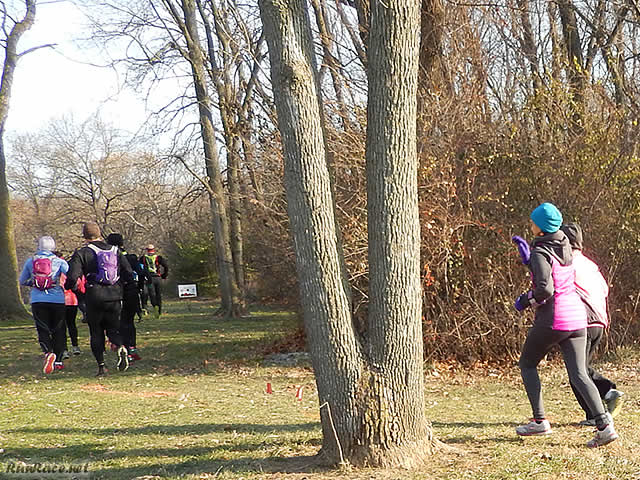 Starting the Parade Loop of Devonian Fall 50-Km : Saturday November 15, 2014