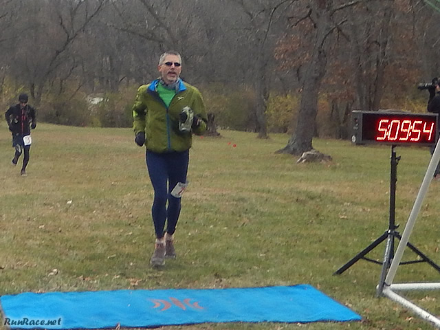50-Km Veteran, John Zalewski at the Finish Line : Saturday November 15, 2014