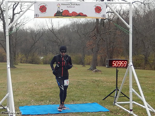 50-Km Veteran, Ron Baker at the Finish Line : Saturday November 15, 2014