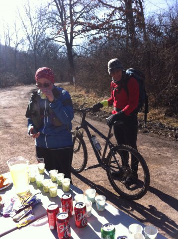 Action at Ordovician Green Aid Station : Saturday March 28, 2015