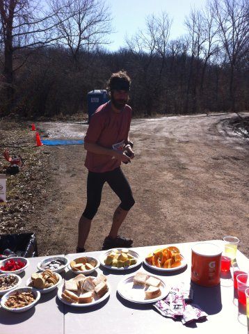 Action at Ordovician Green Aid Station : Saturday March 28, 2015