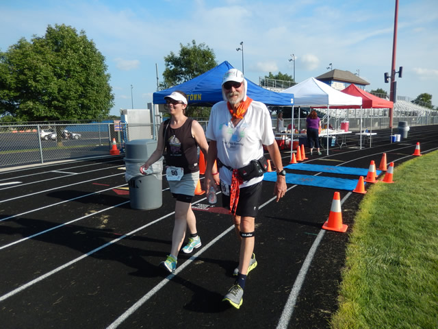 Nine hours into the 24-Hour event (8 for the 12-Hour event) pacing through the late-afternoon heat.