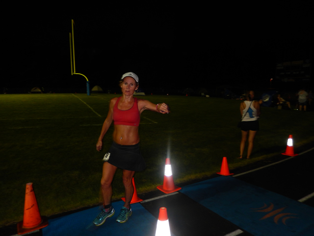 A surge in action as night time runners take to the track.
