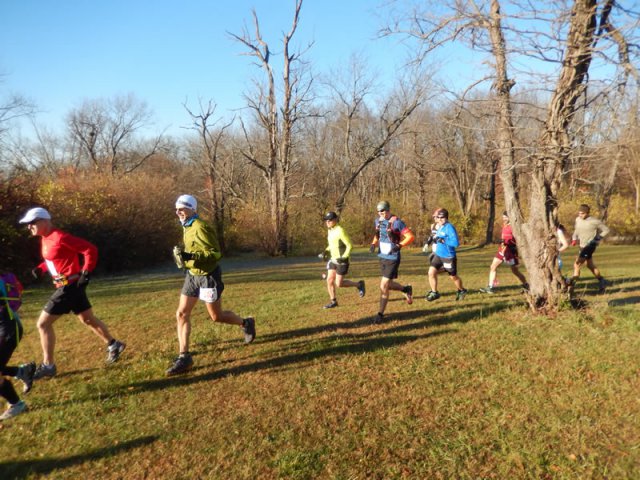 Permian Fall 50-Km Runners on their Start Parade Loop : Saturday November 14, 2015