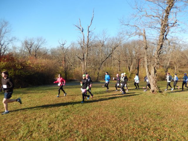 Permian Fall 50-Km Runners on their Start Parade Loop : Saturday November 14, 2015