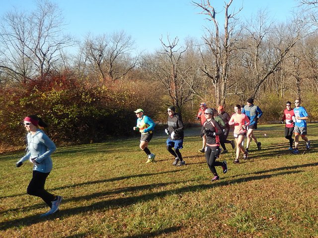 Permian Fall 50-Km Runners on their Start Parade Loop : Saturday November 14, 2015