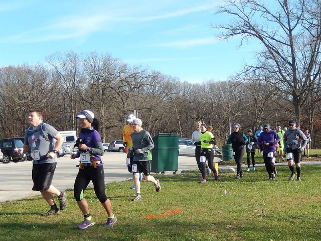 Permian Fall 25-Km Runners Starting their Parade Loop : Saturday November 14, 2015
