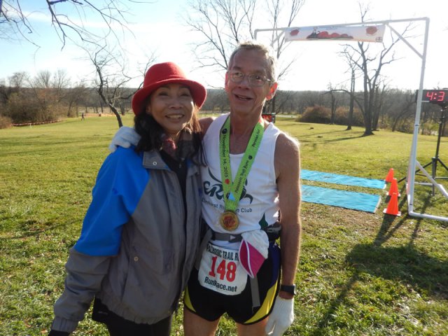 Bob Sievert of Benton Harbor, MI, 60-Up Age Group Champion with his wife/soup server!