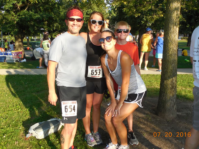 Pre-race gathering and participant check in