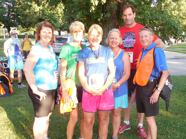Pre-race gathering and participant check in