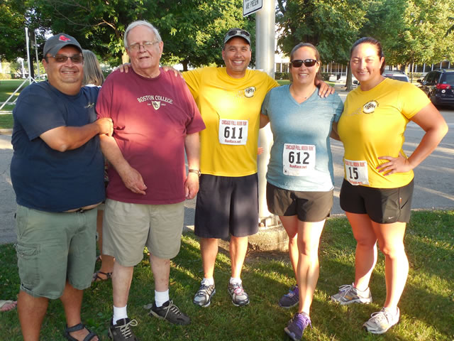 Pre-race gathering and participant check in