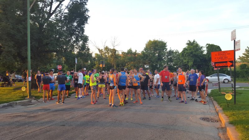 5-Km Runners Assemble at Start Line