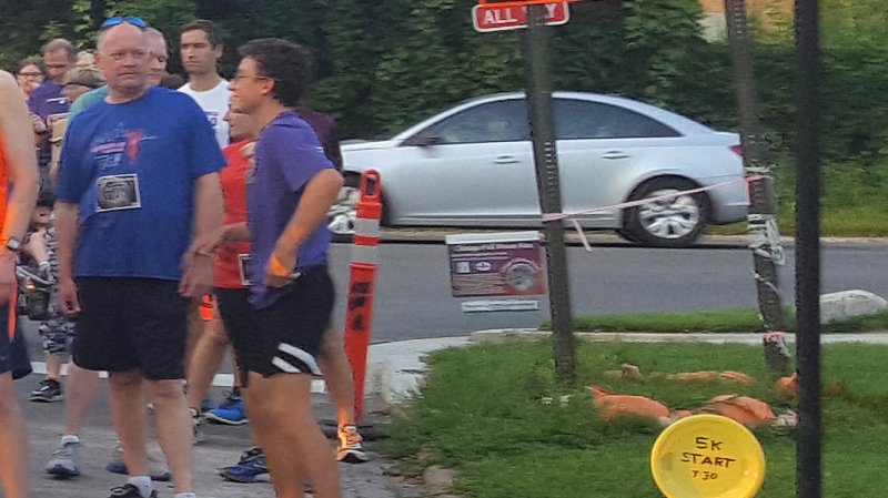 5-Km Runners Assemble at Start Line