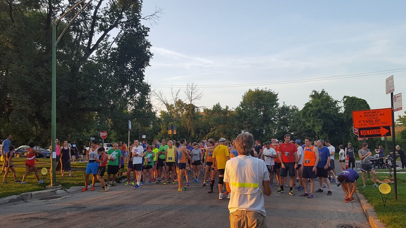 5-Km Runners Assemble at Start Line