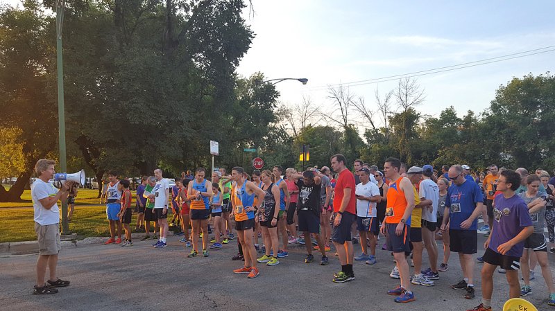 5-Km Runners Assemble at Start Line