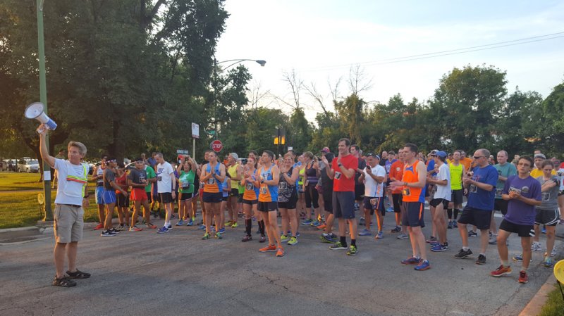 5-Km Runners Assemble at Start Line