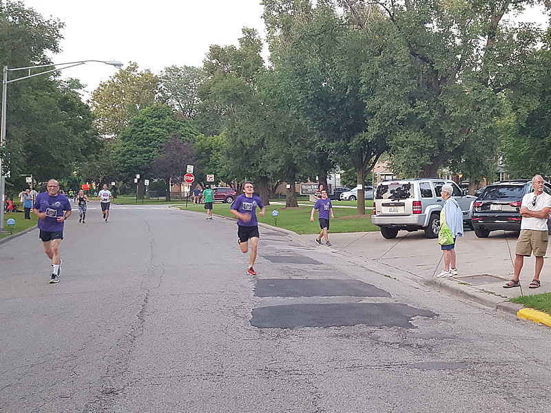 Chicago Full Moon Run Action at the Finish Line