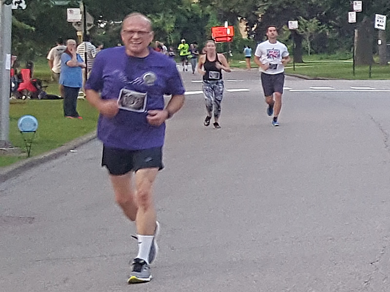 Chicago Full Moon Run Action at the Finish Line