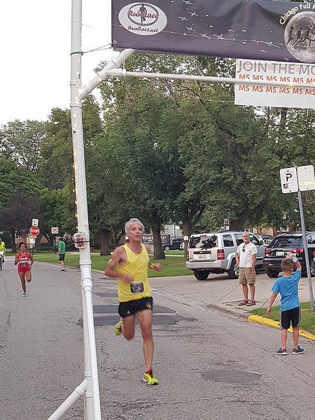 Chicago Full Moon Run Action at the Finish Line