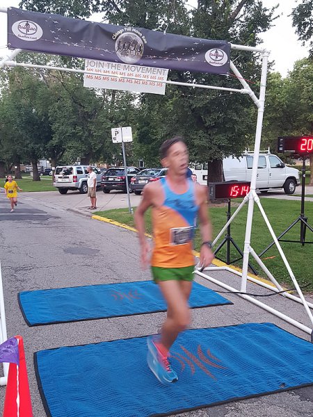 Chicago Full Moon Run Action at the Finish Line